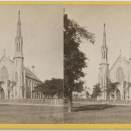 Unity Church before the Fire; J. Carbutt, Stereograph, ca. 1871 (ichi-00351) Unity Church before the Fire; J. Carbutt, Stereograph, ca. 1871 (ichi-00351)