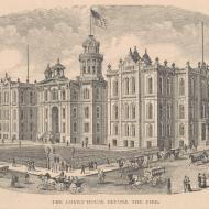 The Court-House before the Fire; from A. T. Andreas, History of Chicago, vol. 2, 1885 (ichi-00442)