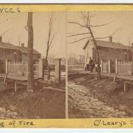 The Cottage of Patrick and Catherine O'Leary; J. H. Abbott, Stereograph, 1871 (ichi-02741) The Cottage of Patrick and Catherine O'Leary; J. H. Abbott, Stereograph, 1871 (ichi-02741)