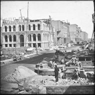 The Rebuilding of the Marine Building; Glass Lantern Slide, ca. 1873 (ichi-02845) The Rebuilding of the Marine Building; Glass Lantern Slide, ca. 1873 (ichi-02845)