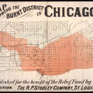Map Showing the Burnt District in Chicago, 3rd Edition; R. P. Studley Company, 1871 (ichi-02870) Map Showing the Burnt District in Chicago, 3rd Edition; R. P. Studley Company, 1871 (ichi-02870)
