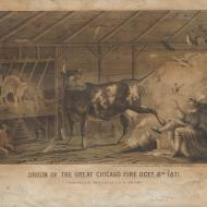 Origin of the Great Chicago fire Oct. 8th 1871; Lithograph from a Painting by L. V. H. Crosby, 1871 (ichi-02945) Origin of the Great Chicago fire Oct. 8th 1871; Lithograph from a Painting by L. V. H. Crosby, 1871 (ichi-02945)