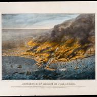 Destruction of Chicago by Fire, Oct. 1871; Thomas Kelly, Lithograph, ca. 1871 (ichi-02956) Destruction of Chicago by Fire, Oct. 1871; Thomas Kelly, Lithograph, ca. 1871 (ichi-02956)
