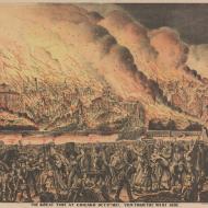 The Great Fire at Chicago Oct. 9th 1871--View from the West Side; Gibson & Company, Lithograph, ca. 1871 (ichi-02969) The Great Fire at Chicago Oct. 9th 1871--View from the West Side; Gibson & Company, Lithograph, ca. 1871 (ichi-02969)
