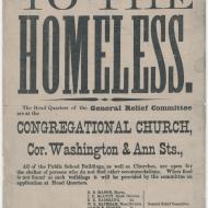 To The Homeless; Broadside, October 16, 1871 (ichi-06194) To The Homeless; Broadside, October 16, 1871 (ichi-06194)