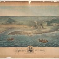 Chicago in 1820; C. Inger for Inger and Bodtker, Lithograph, 1867 (ichi-18310) Chicago in 1820; C. Inger for Inger and Bodtker, Lithograph, 1867 (ichi-18310)