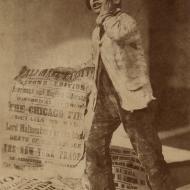 Newsboy Crying the News of the Chicago Fire; Oscar Gustave Rejlander, Photograph, 1871 (ichi-18329) Newsboy Crying the News of the Chicago Fire; Oscar Gustave Rejlander, Photograph, 1871 (ichi-18329)