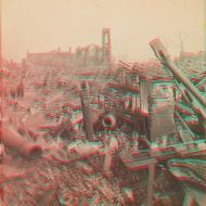 Anaglyph Version of Lovejoy & Foster Stereograph of Ruins of the Mammoth Store of Field & Leiter, 1871 Anaglyph Version of Lovejoy & Foster Stereograph of Ruins of the Mammoth Store of Field & Leiter, 1871