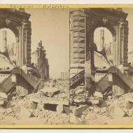 Ruins of the Bryan Block, Northwest Corner of Monroe and LaSalle; G. N. Barnard, Stereograph, 1871 (ichi-21542) Ruins of the Bryan Block, Northwest Corner of Monroe and LaSalle; G. N. Barnard, Stereograph, 1871 (ichi-21542)