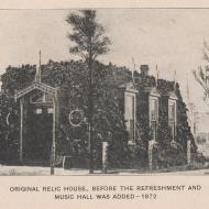 Original Relic House, Before the Refreshment and Music Hall Was Added--1872; Photograph (ichi-51044) Original Relic House, Before the Refreshment and Music Hall Was Added--1872; Photograph (ichi-51044)