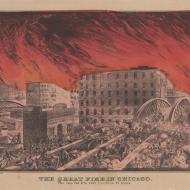 The Great Fire in Chicago: The Race for Life over Randolph Street Bridge; Kellogg & Bulkeley, ca. 1872 (ichi-63131) The Great Fire in Chicago: The Race for Life over Randolph Street Bridge; Kellogg & Bulkeley, ca. 1872 (ichi-63131)