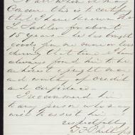 The Case of Lawrence Saddler, 3; Letter from T. F. Phillips, January 29, 1872 (ichi-63781) The Case of Lawrence Saddler, 3; Letter from T. F. Phillips, January 29, 1872 (ichi-63781)