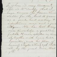 The Case of Lawrence Saddler, 4; Letter from Alex Bengley, January 30, 1872 (ichi-63783) The Case of Lawrence Saddler, 4; Letter from Alex Bengley, January 30, 1872 (ichi-63783)