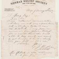 Charity at Home; German Relief Society Letter, February 22, 1872 (ichi-63800)