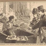 Enterprising Young Merchant Disposing of Relics Opposite the Ruins of the Sherman House; from E. J. Goodspeed, History of Great Fires in Chicago and the West, 1871 (ichi-63818) Enterprising Young Merchant Disposing of Relics Opposite the Ruins of the Sherman House; from E. J. Goodspeed, History of Great Fires in Chicago and the West, 1871 (ichi-63818)