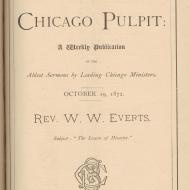 The Chicago Pulpit, October 19, 1872 (ichi-63823) The Chicago Pulpit, October 19, 1872 (ichi-63823)