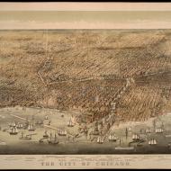 The City of Chicago; Currier & Ives, Lithograph, 1892 (ichi-64072) The City of Chicago; Currier & Ives, Lithograph, 1892 (ichi-64072)