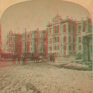 Anaglyph Version of P. B. Greene Stereograph of the Court House After the Fire, 1871 Anaglyph Version of P. B. Greene Stereograph of the Court House After the Fire, 1871