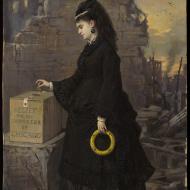 Relief for the Sufferers of Chicago; Jules Emile Saintin, Oil on Canvas, 1872 (ichi-64555) Relief for the Sufferers of Chicago; Jules Emile Saintin, Oil on Canvas, 1872 (ichi-64555)