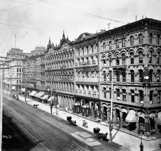 East Side of State Street, Looking North from Madison; Copelin Album, Photograph, 1878-79 (ichi-04753)