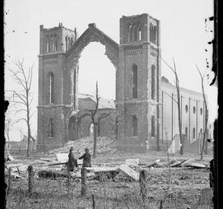 View of Trinity Church after Fire of 1871; Jex Bardwell, Photograph, 1871 (ichi-63815)