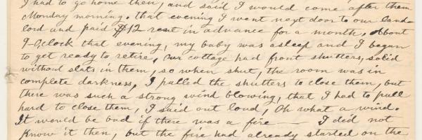 Fire Memoir of Julia Lemos, 1912 (ichi-63803) Fire Memoir of Julia Lemos, 1912 (ichi-63803)
