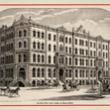 The Bryan Block, Northwest Corner of Monroe and LaSalle Streets; from The Merchants and Manufacturers of Chicago Illustrated, 1873 (ichi-64380)