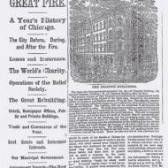 Anniversary of the Great Fire; from the Chicago Daily Tribune, October 9, 1872