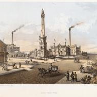 Chicago Water Works; Louis Kurz for Jevne & Almini, Lithograph, 1866-67 (ichi-06859)