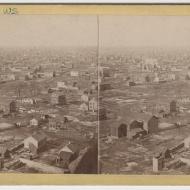 View from the Water Tower after the Fire; J. H. Abbott, Stereograph, ca. 1871 (ichi-34525)