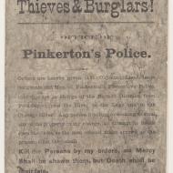 Thieves and Burglars!; Pinkerton's Police, Broadside, 1871 (ichi-37933)
