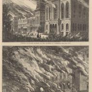 Chicago in Flames--Burning of the Chamber of Commerce and the Crosby Opera House; from Harper's Weekly, October 28, 1871 (ichi-63127)