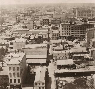 View from Court House Cupola, West; Alexander Hesler, Photograph, 1858 (ich-05726)