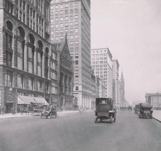 Michigan Avenue, North from Congress Street; Kaufman & Fabry, Photograph, 1911 (ichi-14407)
