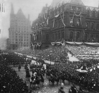 World's Columbian Exposition Dedication Parade; J. W. Taylor, Photograph, 1892 (ichi-23352)