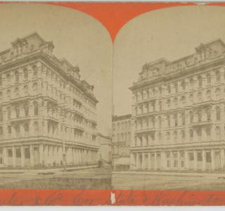 Field & Leiter Store before the Fire; Stereograph, P. B. Greene, ca. 1871 (ichi-64398)